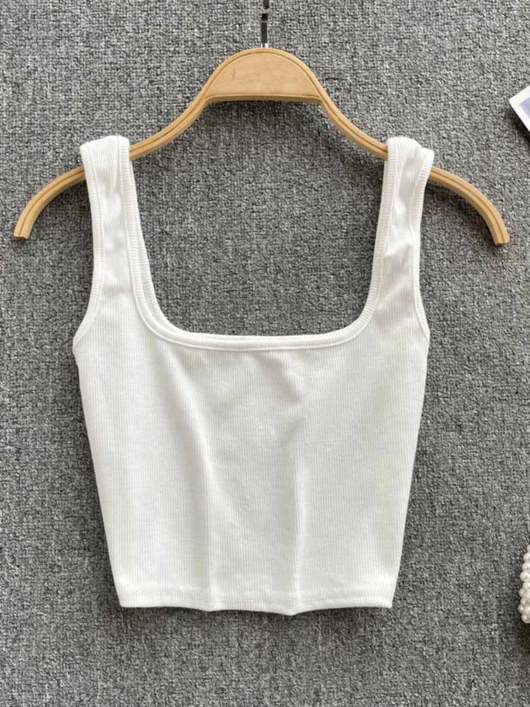 Women Backless Y2K Slim Fit Crop Tank Top Sleeveless
