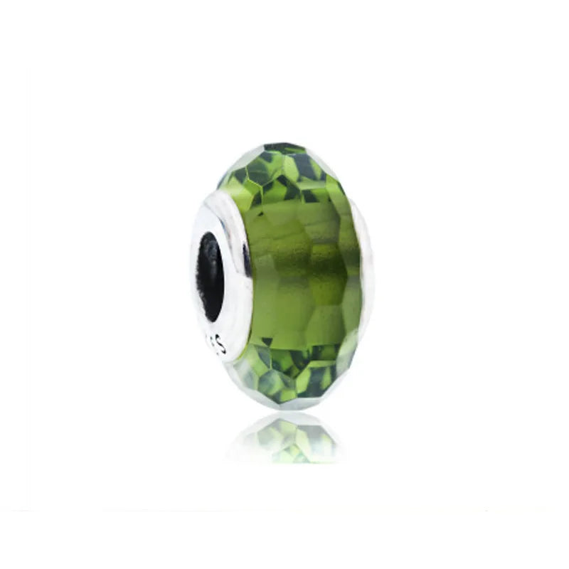 2025 Trendy 925 Silver Colorful Glass Beads for European Bracelets DIY Exquisite Jewelry