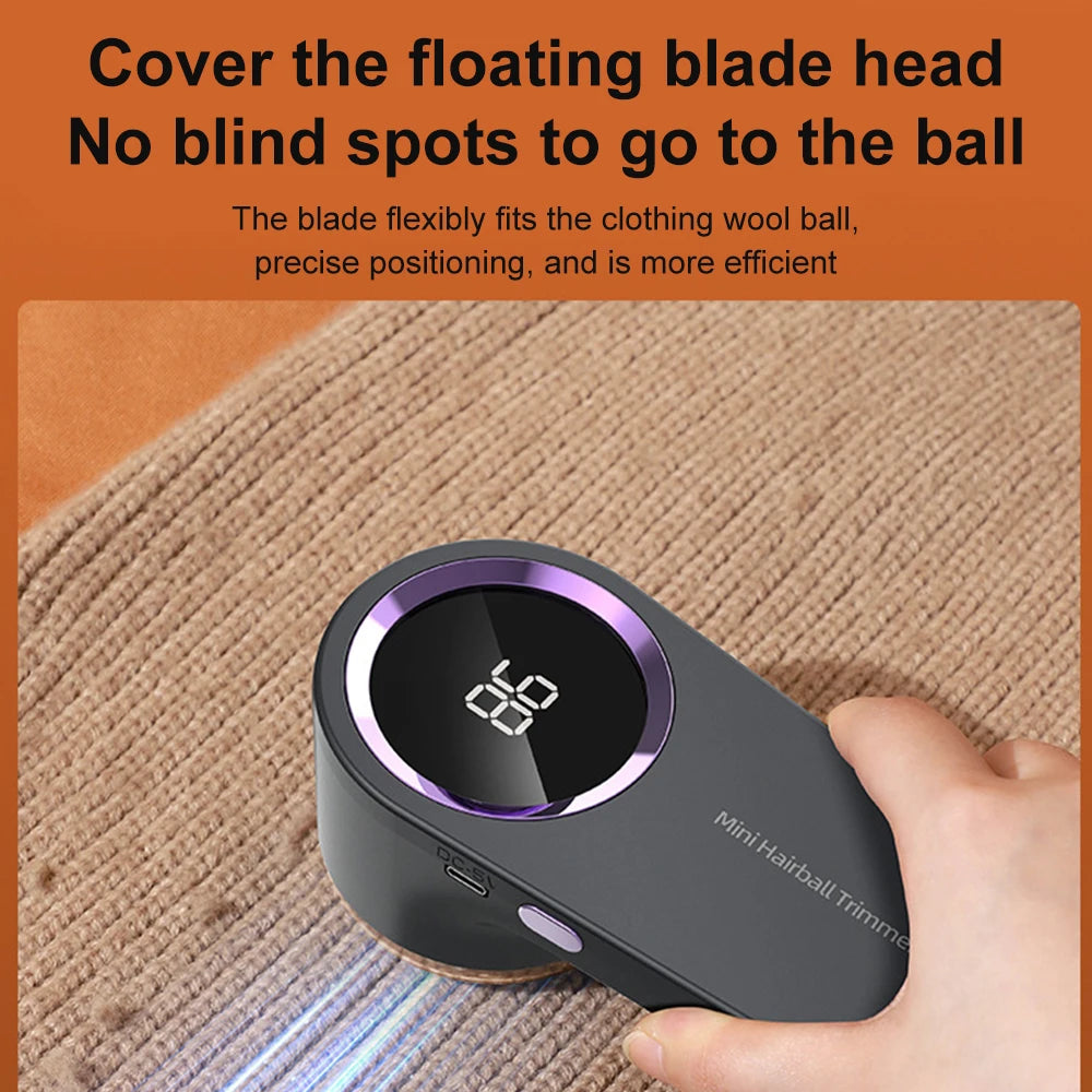 Electric Lint Remover Rechargeable Fabric Shaver LED Display