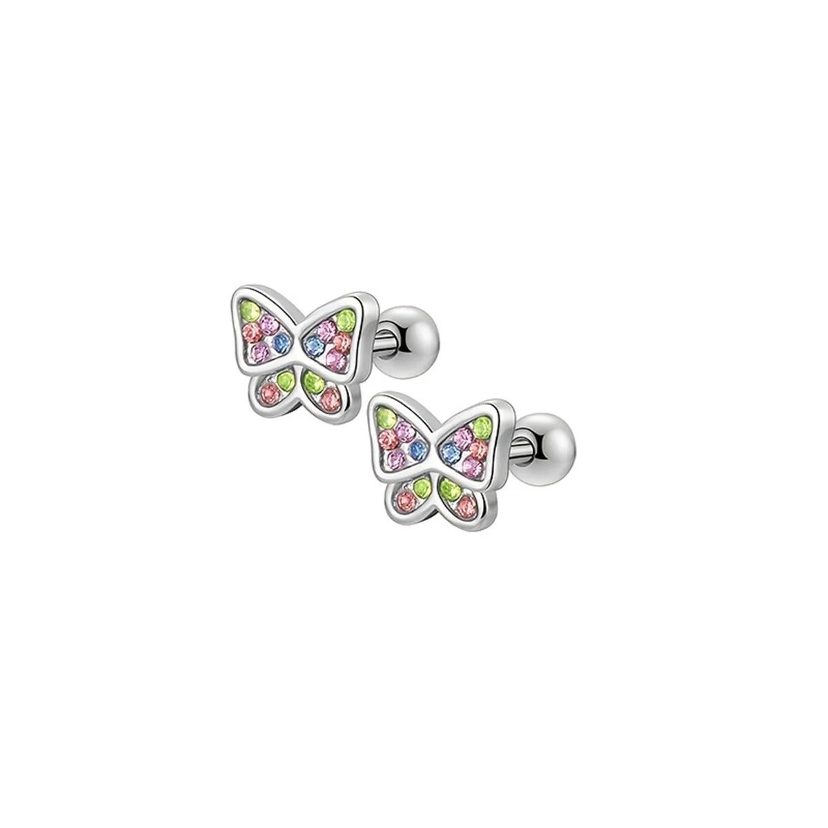 Chic Stainless Steel Stud Earrings Set with Cubic Zirconia and Cute Motifs
