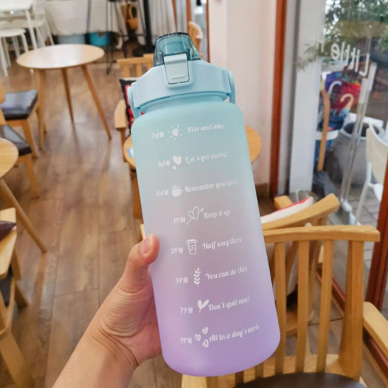 2L 900ml Leakproof Motivational Water Bottle For Fitness