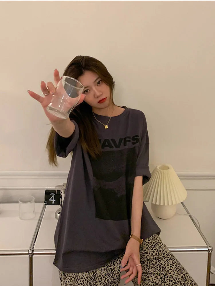 Dozw Womens Oversized T Shirt Harajuku Streetwear Tee