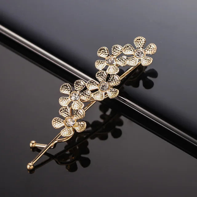 Vintage Moon Star Rhinestone Hairpin for Women Bridal Wedding Accessories