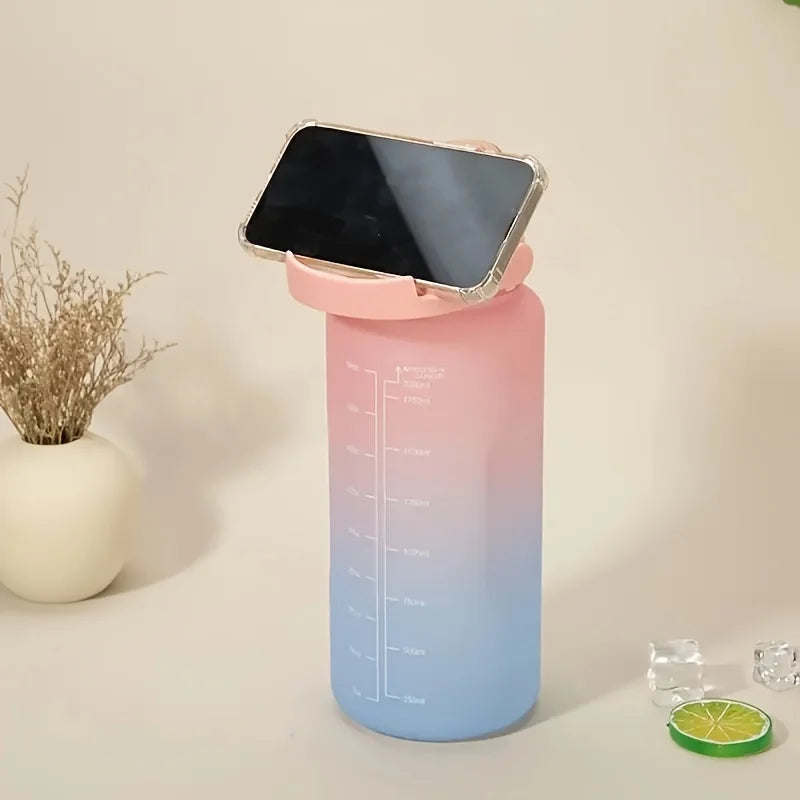 2L Leakproof Sport Water Bottle With Motivational Marks