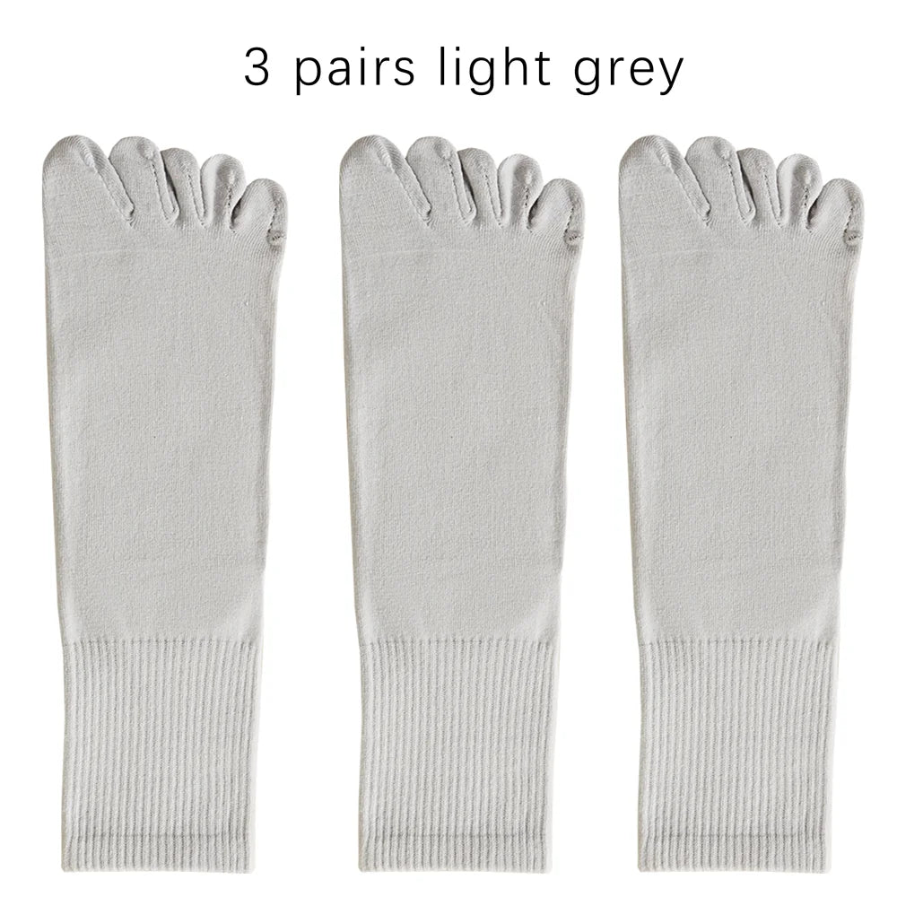Mens Split Toe Cotton Crew Socks Moisture Wicking Freshness