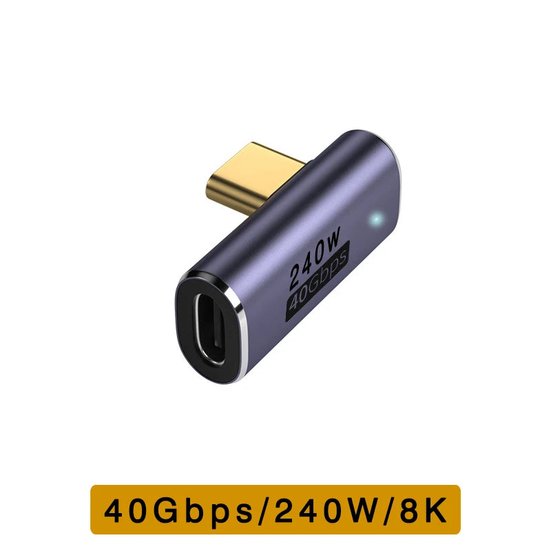 UGOURD USB4 Type C to Type C Adapter Thunderbolt 3 4 40Gbps OTG Extension Cable PD 240W Support 8K120Hz for Laptops