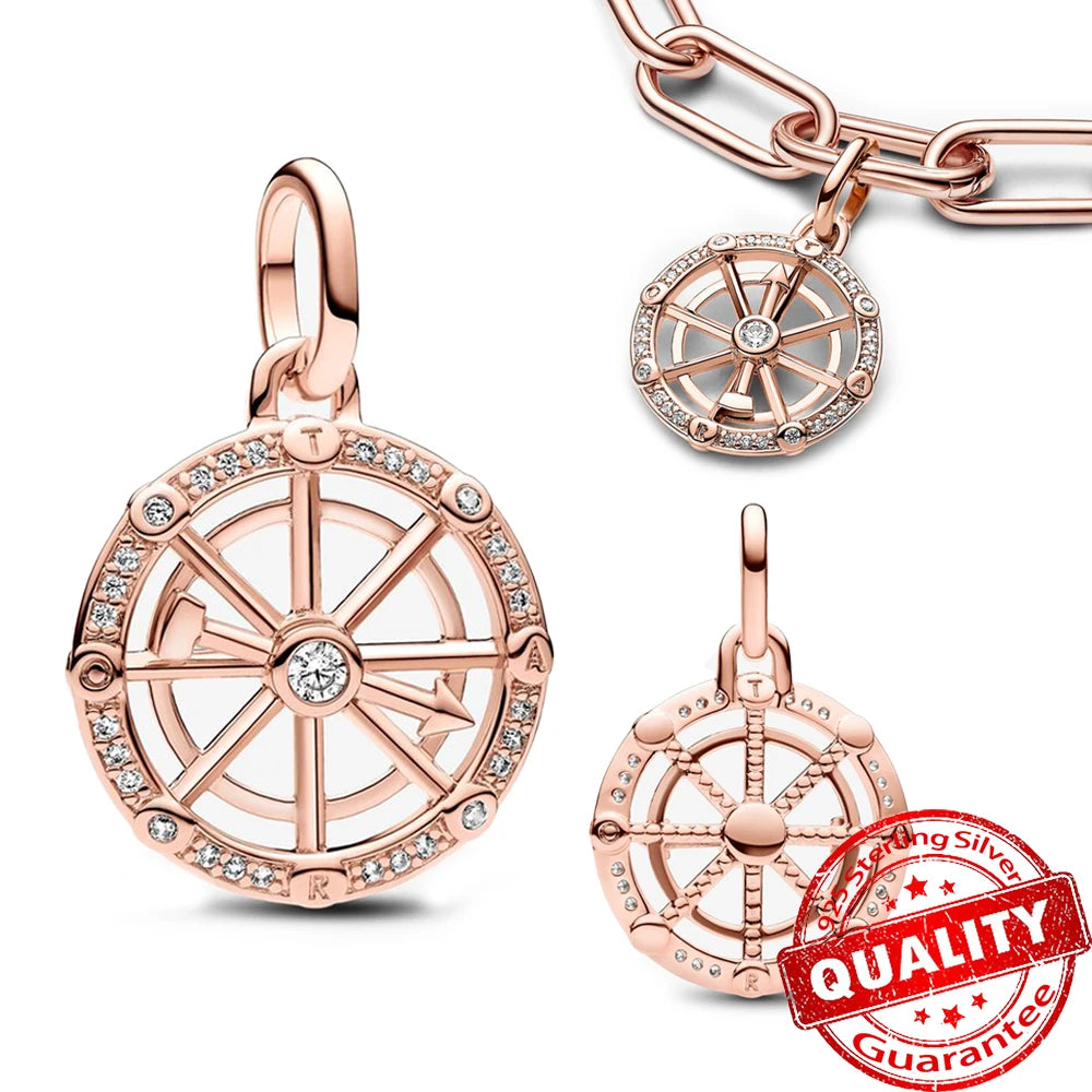 Elegant 925 Sterling Silver Ocean Themed Pendant Charm for Jewelry FCC351