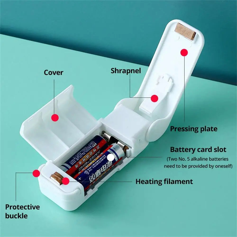 1pc White Mini Heat Bag Sealing Machine for Food Closure