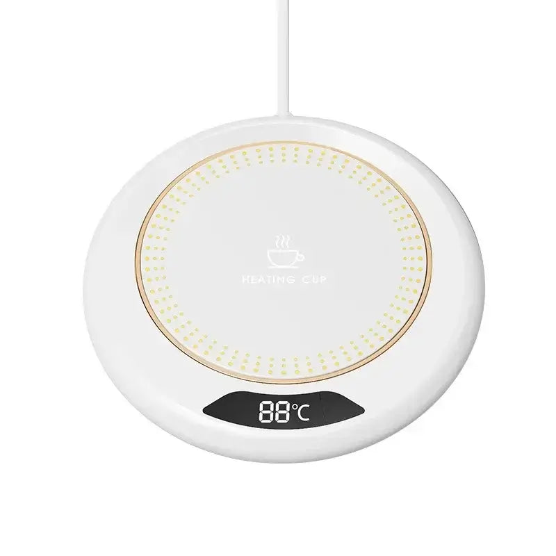 USB Cup Warmer Coffee Mug Heating Coaster With 3 Settings White