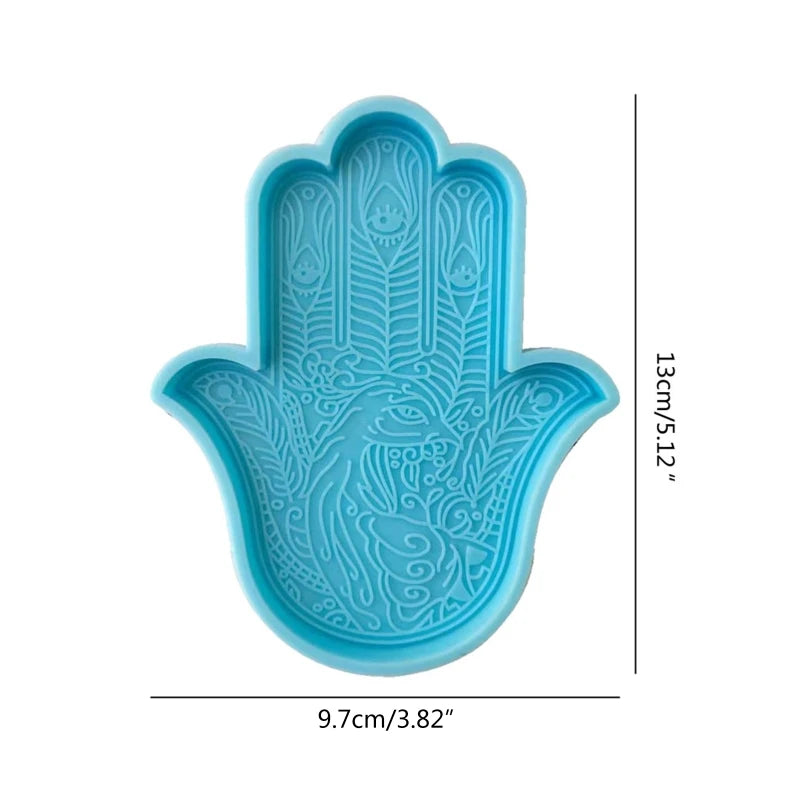 Fatima Hand Silicone Mold for DIY Epoxy Resin Coasters and Trays
