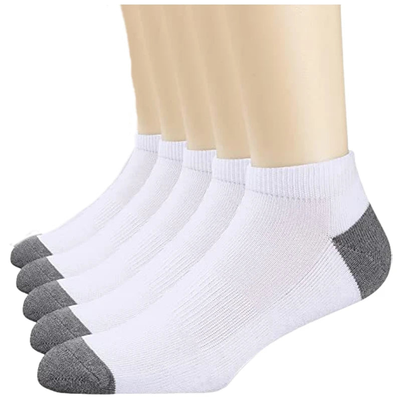 Men's Breathable Cotton Ankle Socks Comfortable Summer Low Cut Casual Socks 10 Pack