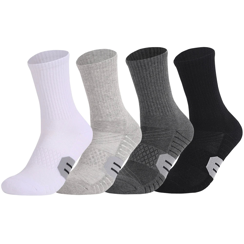 6 Pairs Unisex Heavy Cushion Hiking Socks Cotton Anti Odor