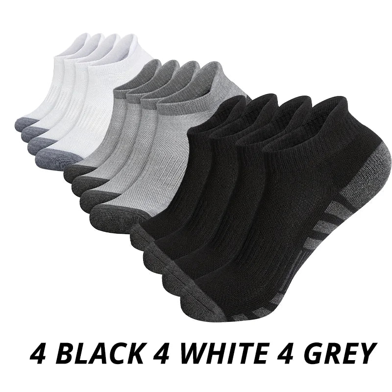6 or 12 Pairs Men's Outdoor Gym Socks Soft Comfortable Ground-Grip Football Crew Socks Large Size
