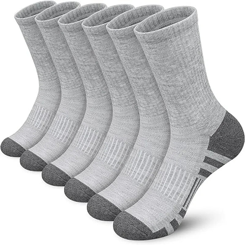 Large Men Cotton Knee High Sports Socks White Bulk