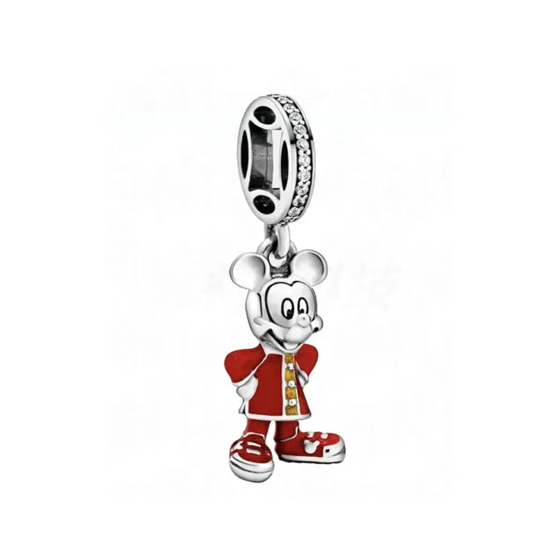 925 Silver Teddy Bear Beads and Mouse Pendant for European Original Bracelet DIY Exquisite Jewelry