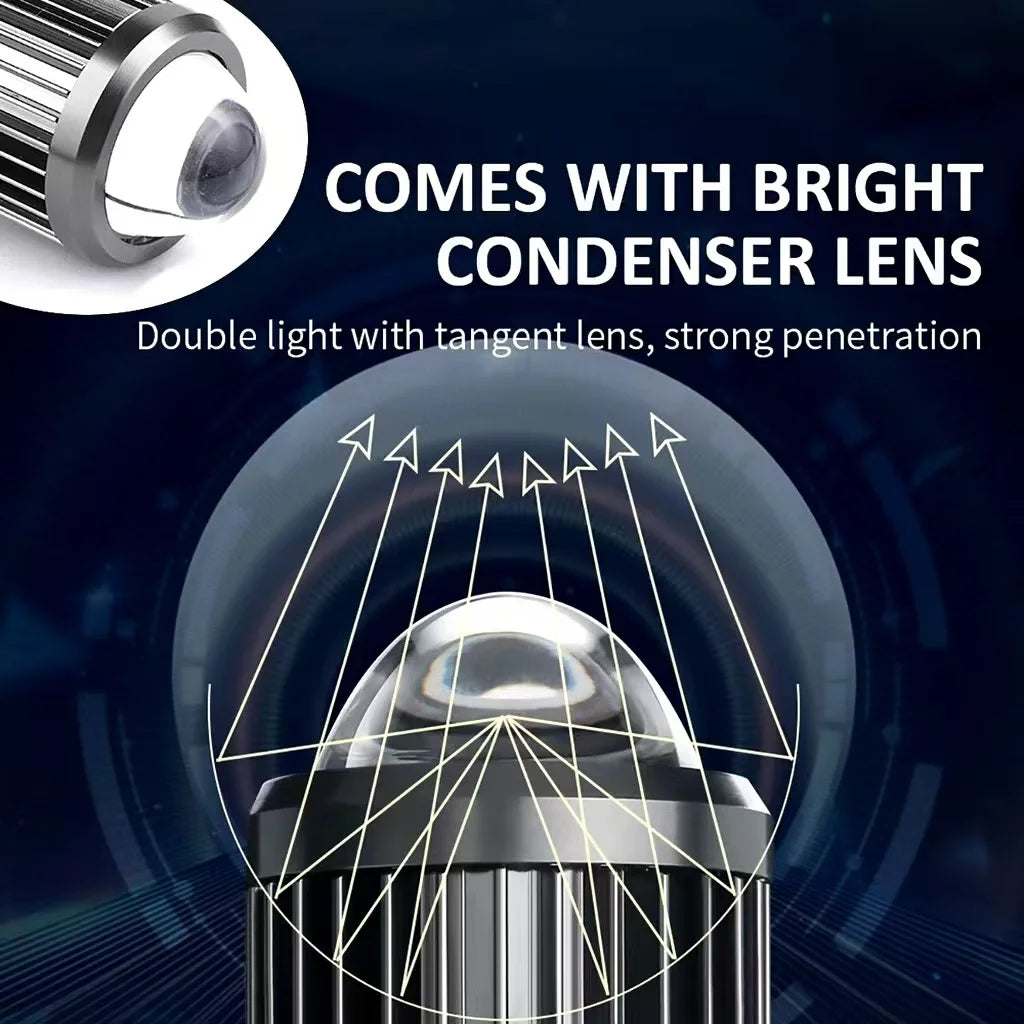 H4 LED Motorcycle Headlight 6000K 10000LM Hi Lo Beam