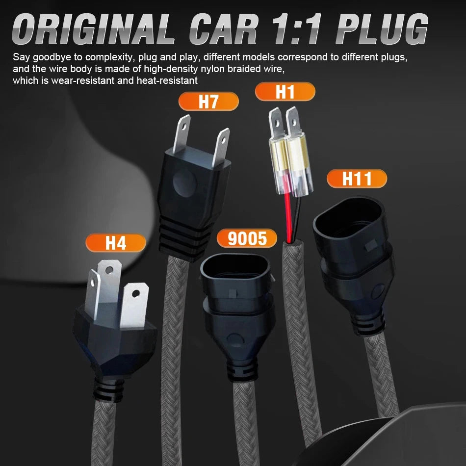 Heyword 72000LM Canbus LED Headlight Bulbs 6000K 12V Plug Play