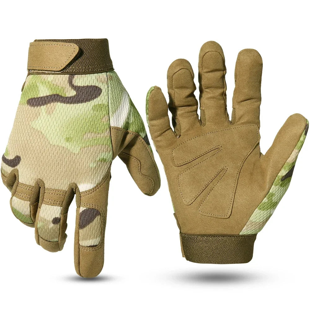 Tactical Full Finger Gloves Touch Screen Breathable Gear Men A9 Multicam CHINA