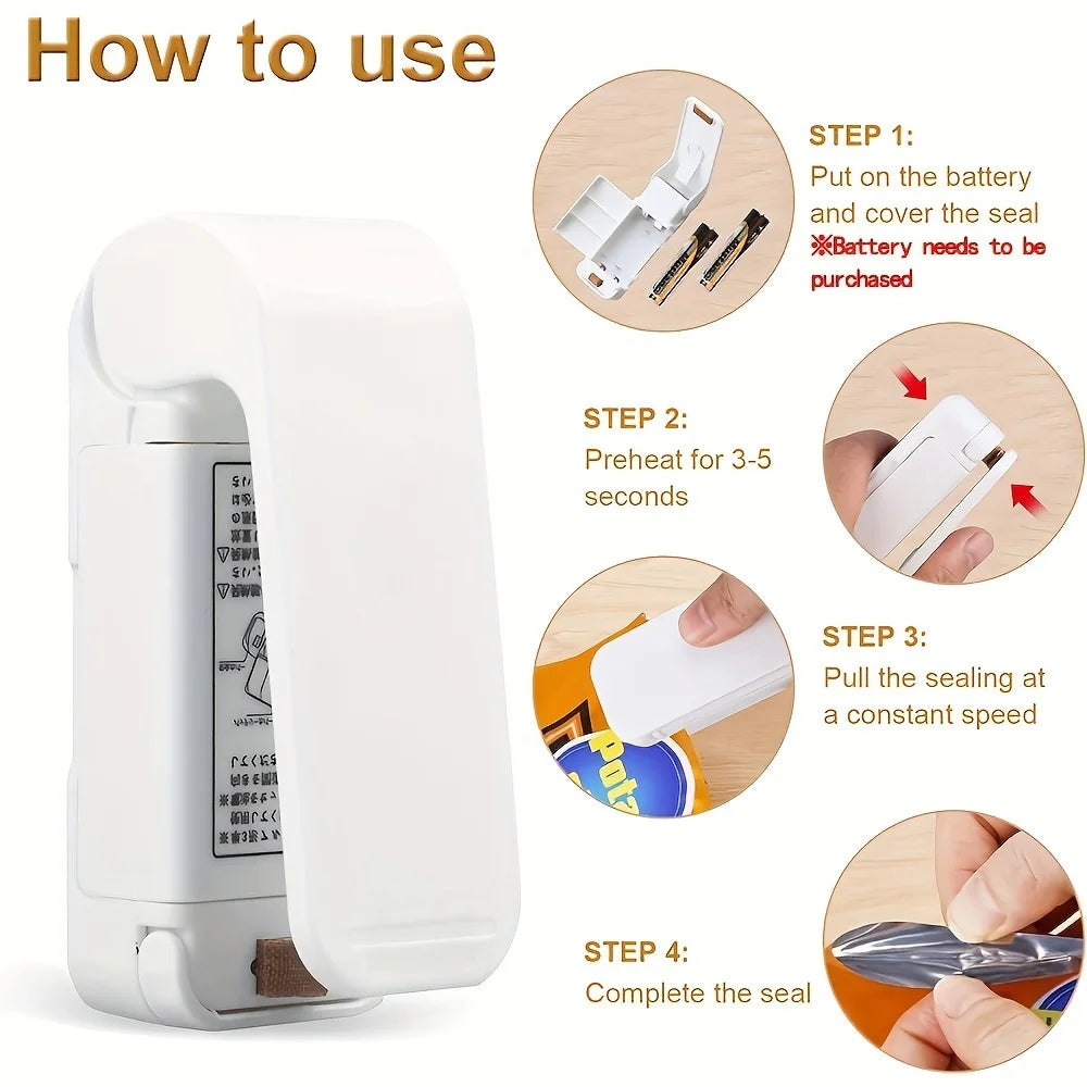 Mini Sealing Machine: Portable Plastic Snacks Sealer Artifact