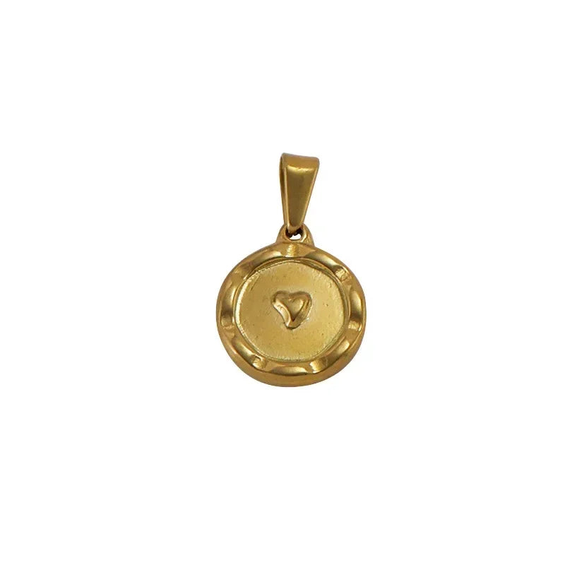 RHYSONG Tarnish Free Gold Plated Angel Cross Heart Pendant for Women Jewelry Making