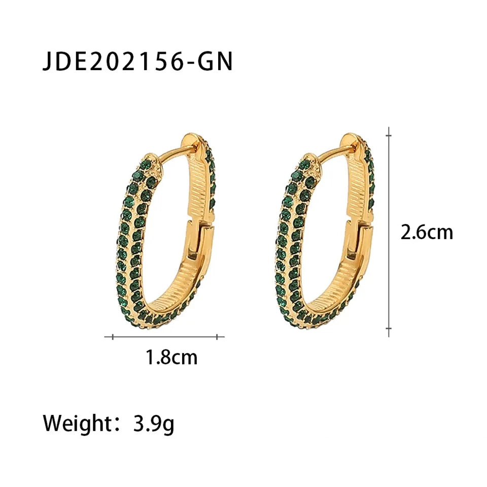 Youthway Stainless Steel Geometric Hoop Earrings Waterproof Fashion Jewelry for Women 2022