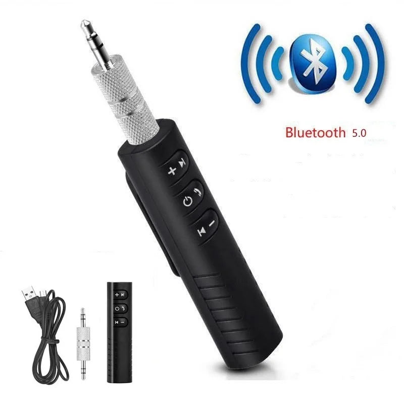 Bluetooth 5.0 Wireless 3.5mm Car Audio Receiver Adapter With Handsfree Calling And A2DP Support