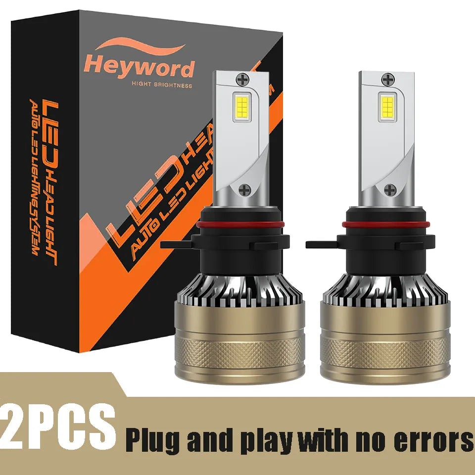 Heyword High Power 300W 30000LM Universal Car LED Headlight Bulbs H4 H7 H1 H8 H9 H11 9005 HB3 9006 HB4 9012 HIR2 Fog Lamp 6000K Bright White Light