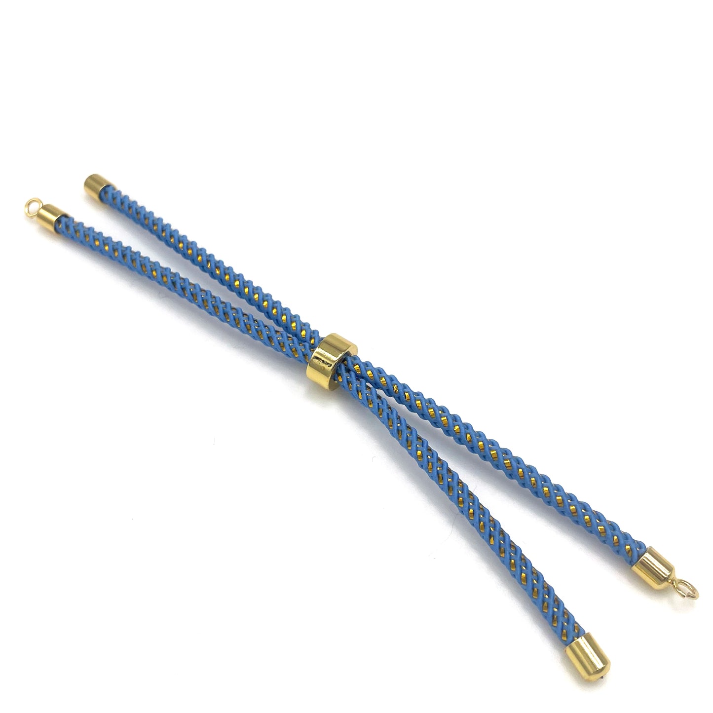 Adjustable Nylon Rope Bracelet Set with Brass Ends for DIY Jewelry Crafting