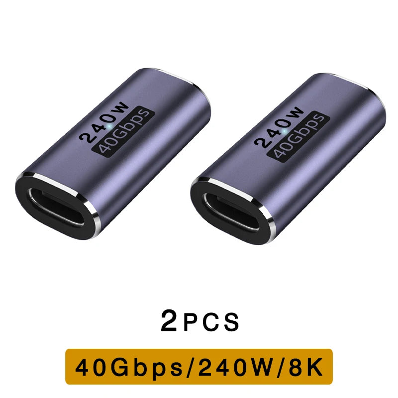 UGOURD USB4 Type C to Type C Adapter Thunderbolt 3 4 40Gbps OTG Extension Cable PD 240W Support 8K120Hz for Laptops