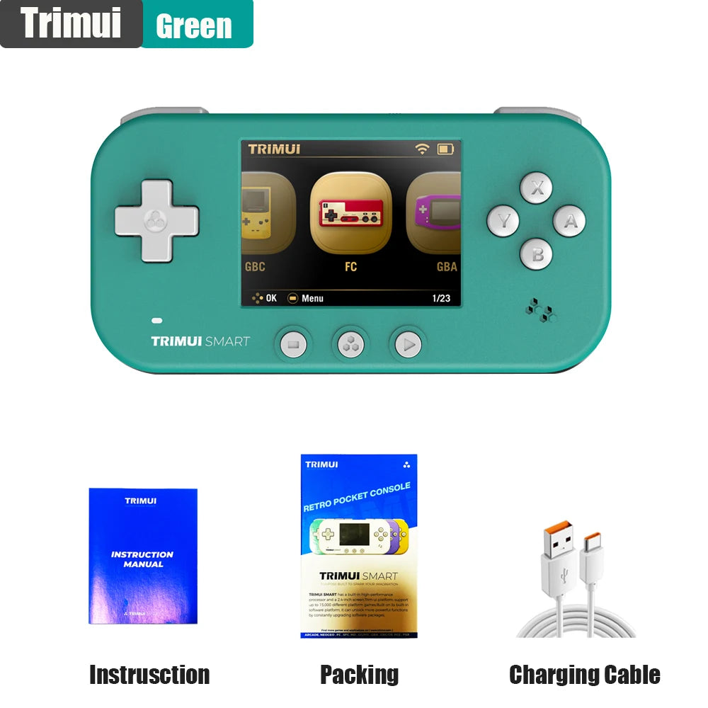 TRIMUI Smart 2.4 Inch IPS Handheld Console WiFi BT4.0 Mini Linux Retro Portable Game Simulator Gamer Gift
