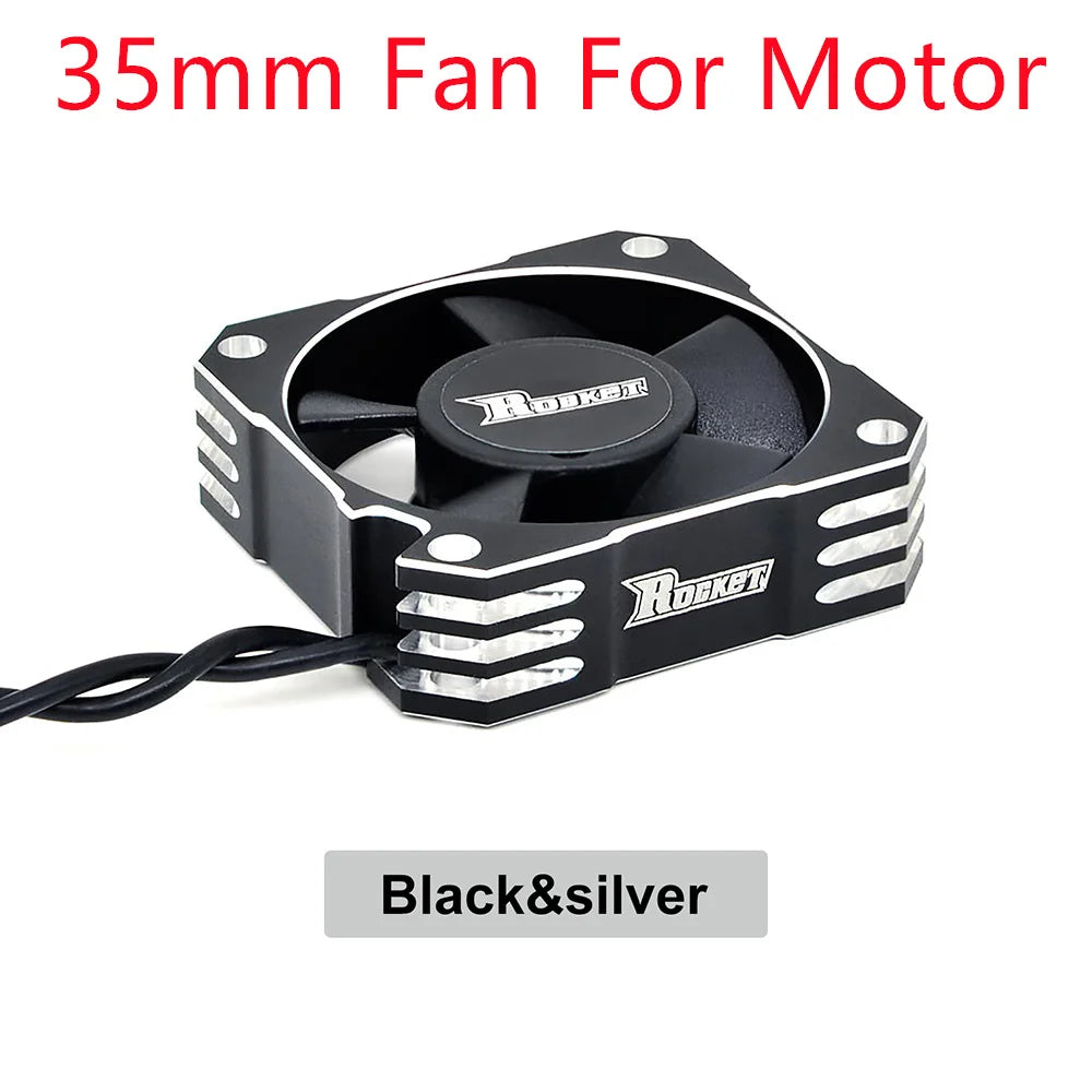 Rocket RC Fan 25mm 30mm 35mm 40mm 50mm Cooling Fan for RC Car 30mm red for motor