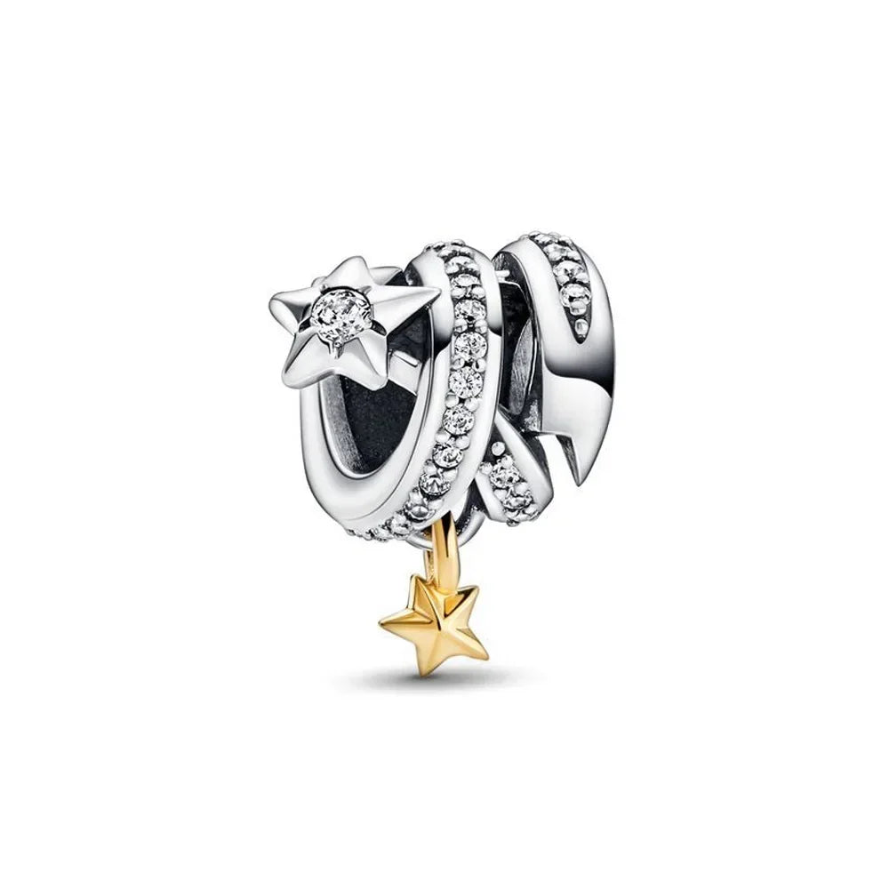 925 Sterling Silver Angel Mom Heart Key Lock Charms Beads for DIY Necklace and Bracelet Jewelry Gift