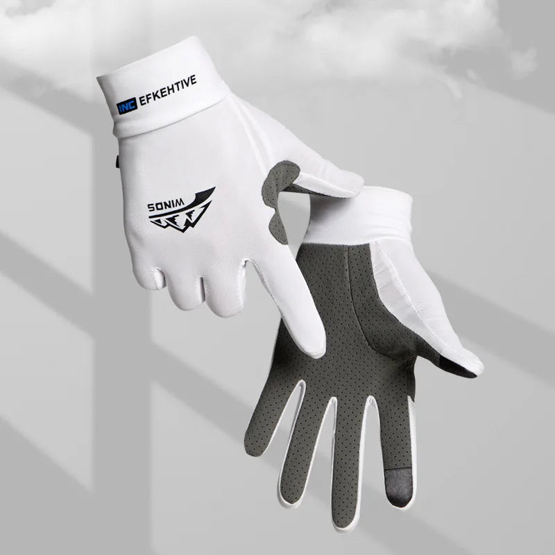 Men's Ice Silk Winter Gloves Anti Slip Full Finger Sunscreen Fishing Kayak Gloves