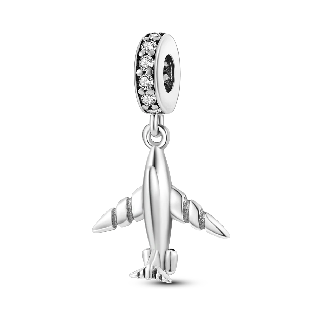 925 Silver Paris Plane Travel Charms for Bracelet Jewelry KTC344