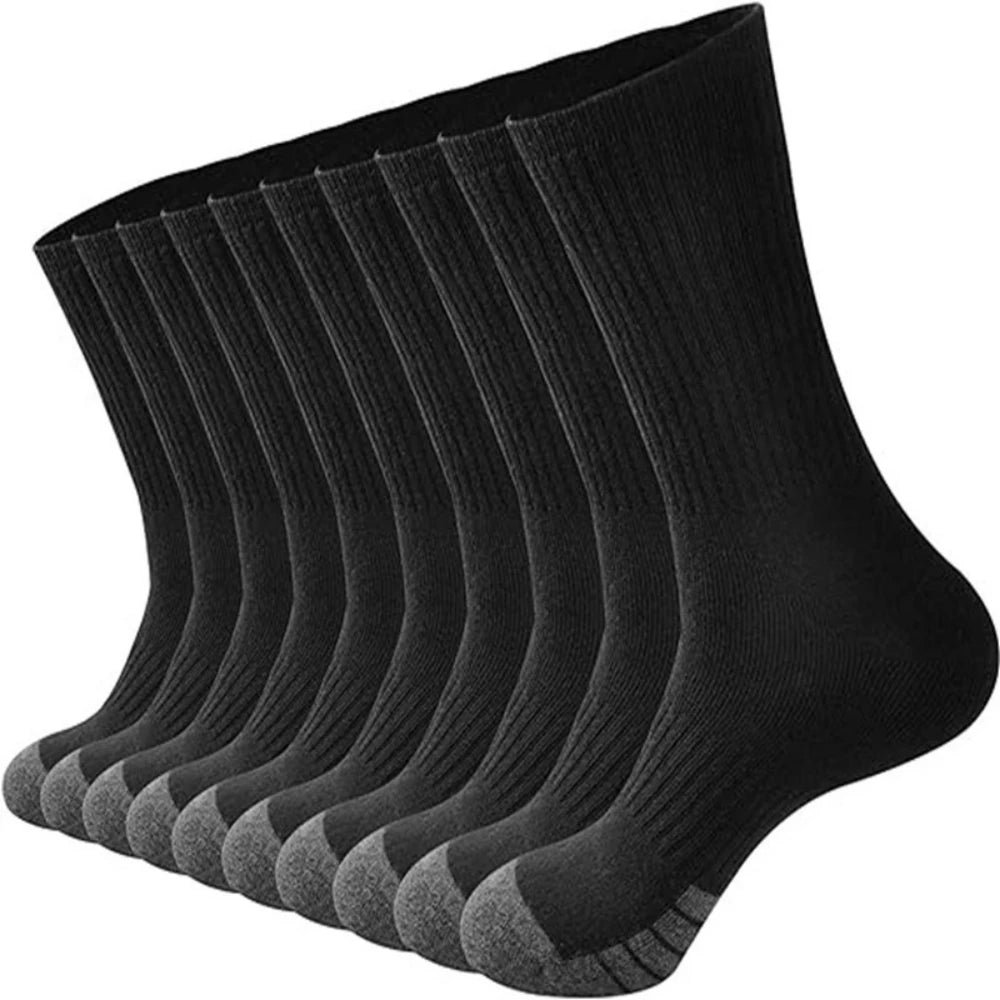 Large Men Cotton Knee High Sports Socks White Bulk