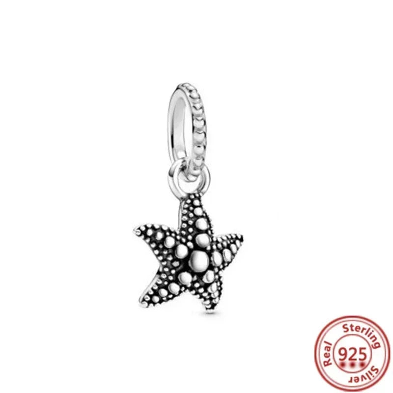 925 Sterling Silver Heart Family Tree Snowflake Animal Charms Beads for DIY Bracelet Women Jewelry Gift