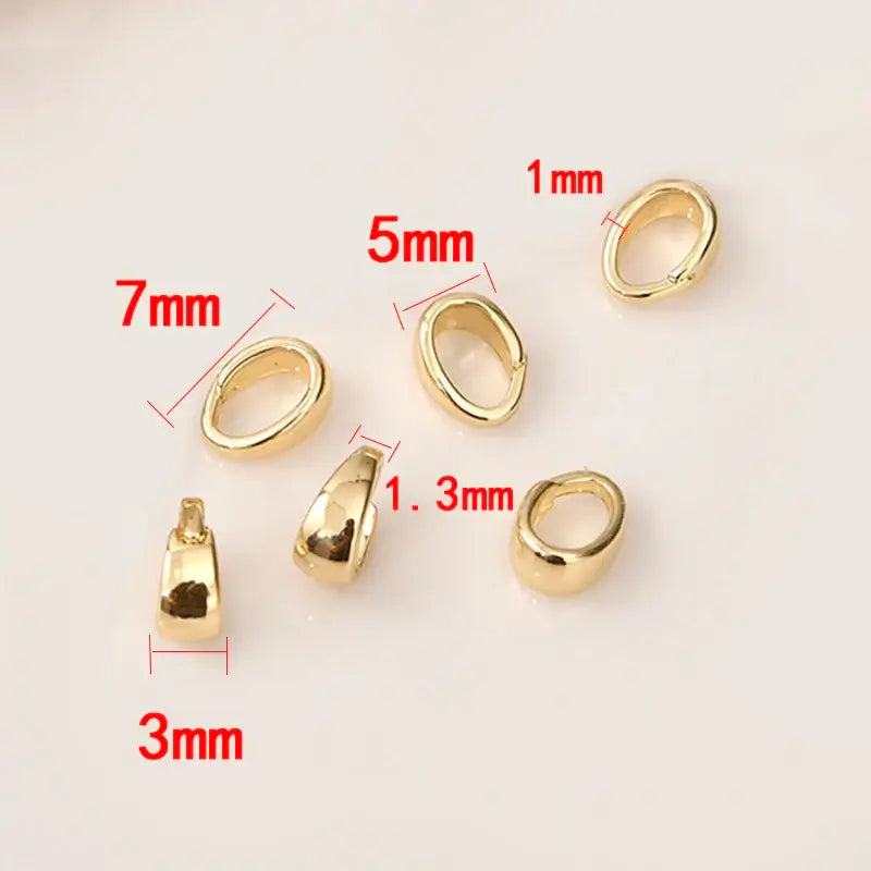 20Pcs Brass Snap on Bail for Pendant and Jewelry Making Supplies