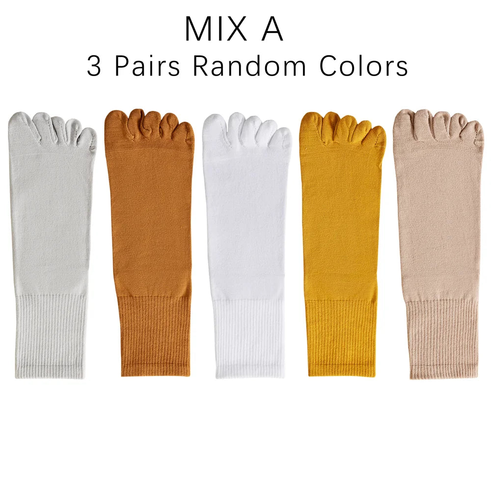 Mens Split Toe Cotton Crew Socks Moisture Wicking Freshness