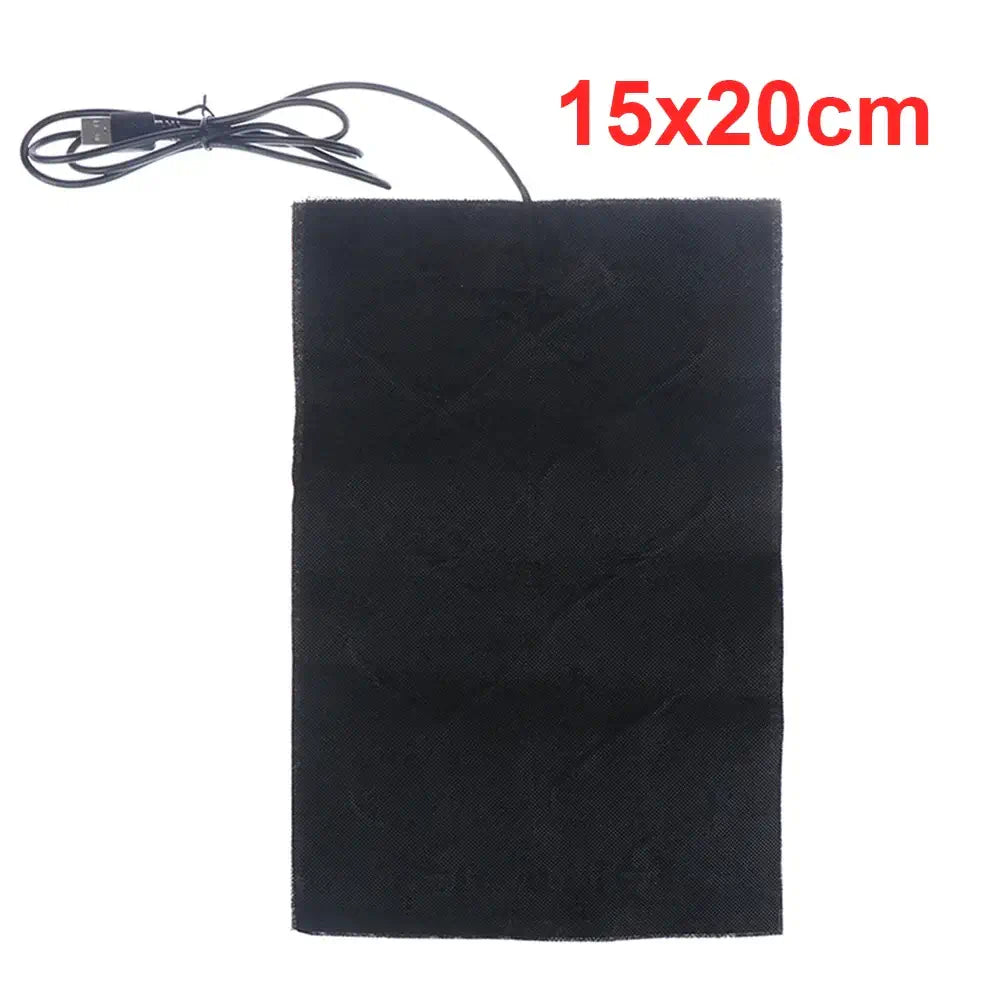 5V USB Warm Paste Pad Carbon Fiber Heating Pad Body Warmer 15cm x 20cm
