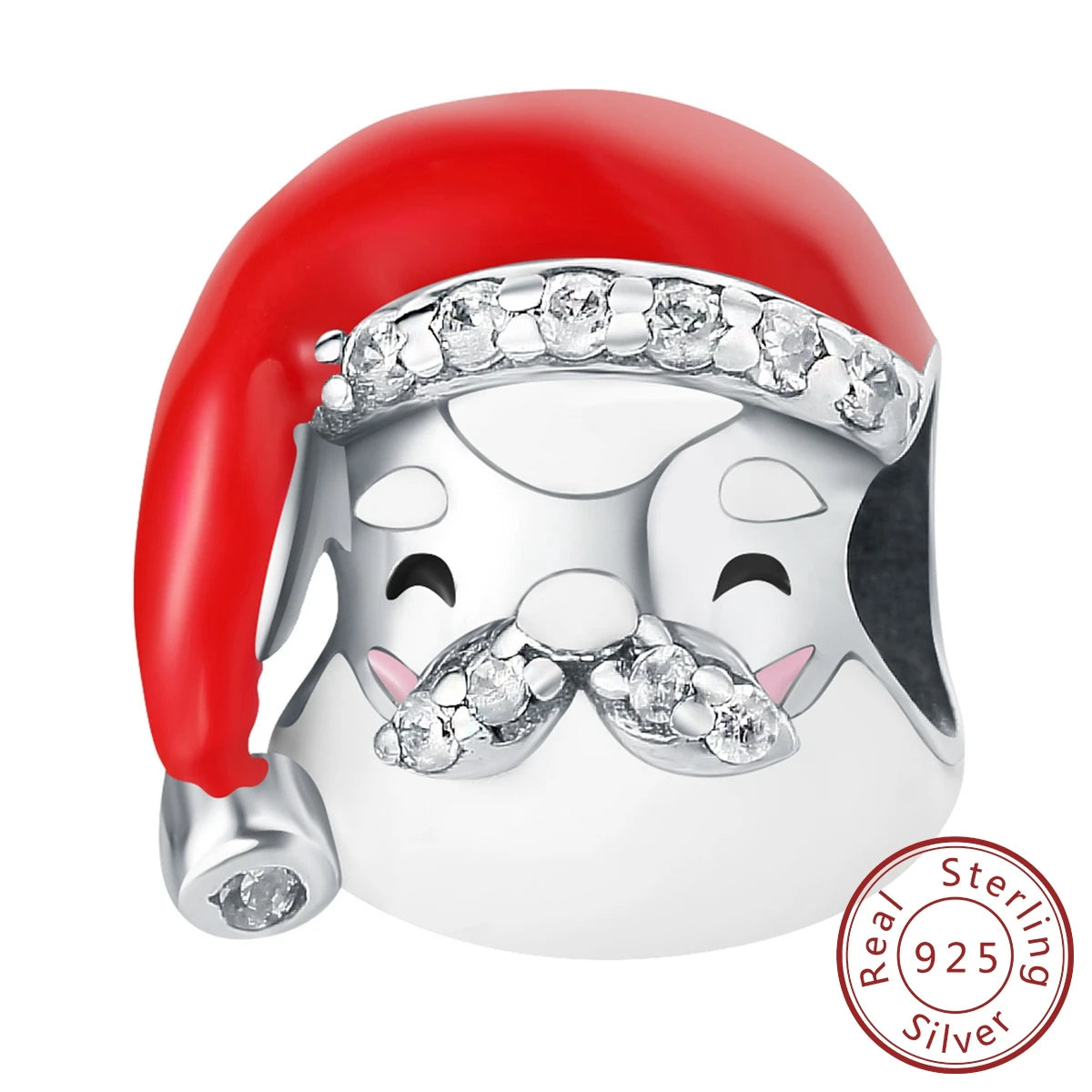 2025 Sterling Silver Christmas Charm Beads for Bracelets and Pendants SSC073