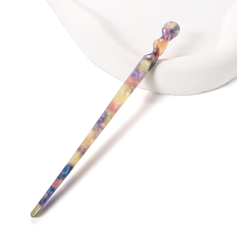 Vintage Chinese Style Acetate Resin Hair Sticks for Women Weddings