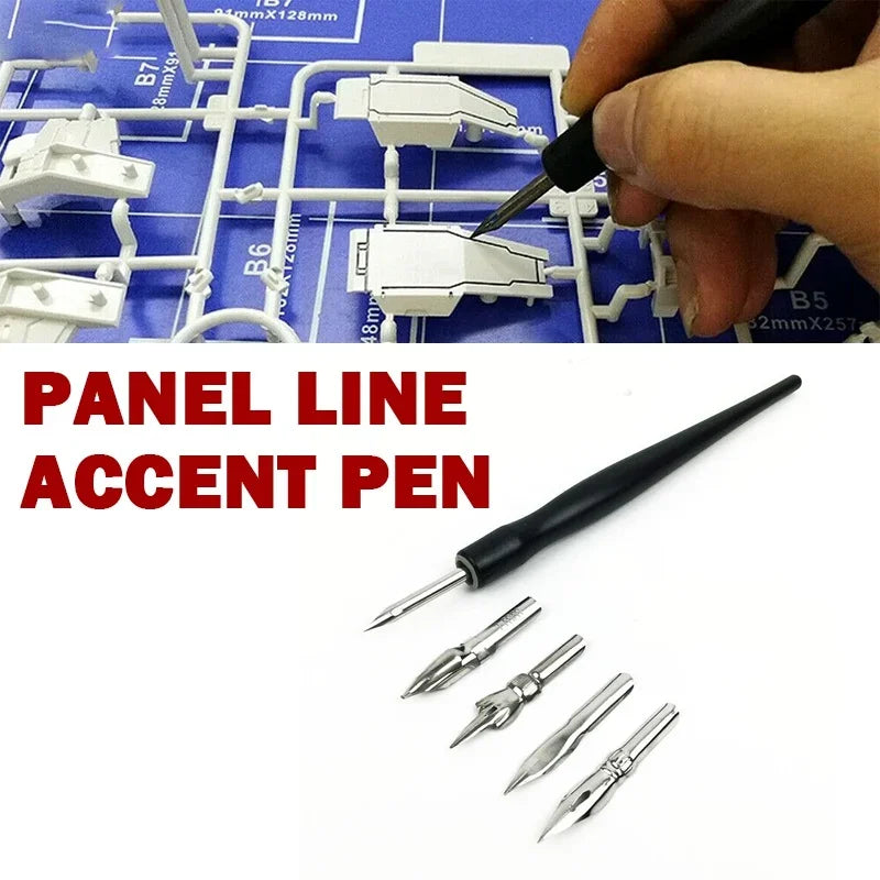 Panel Line Accent Pen for Model Assembly Precision Detailing Long-Lasting Hobby Tool