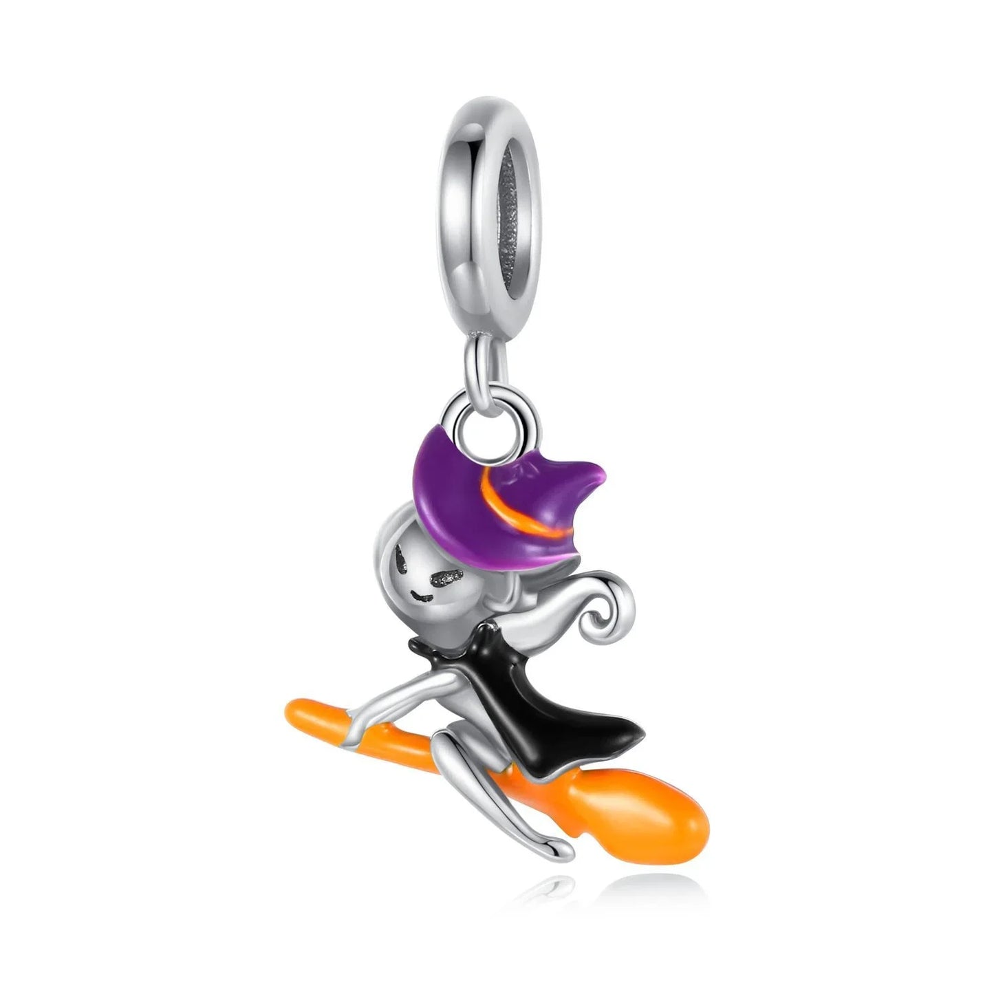 925 Sterling Silver Halloween Charms Pumpkin Ghost Witch Hat Pendant Beads for DIY Bracelet Necklace
