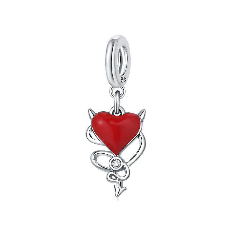 Sterling Silver Halloween Skull Bat Pumpkin Charm Pendant for DIY Jewelry SCZ6345
