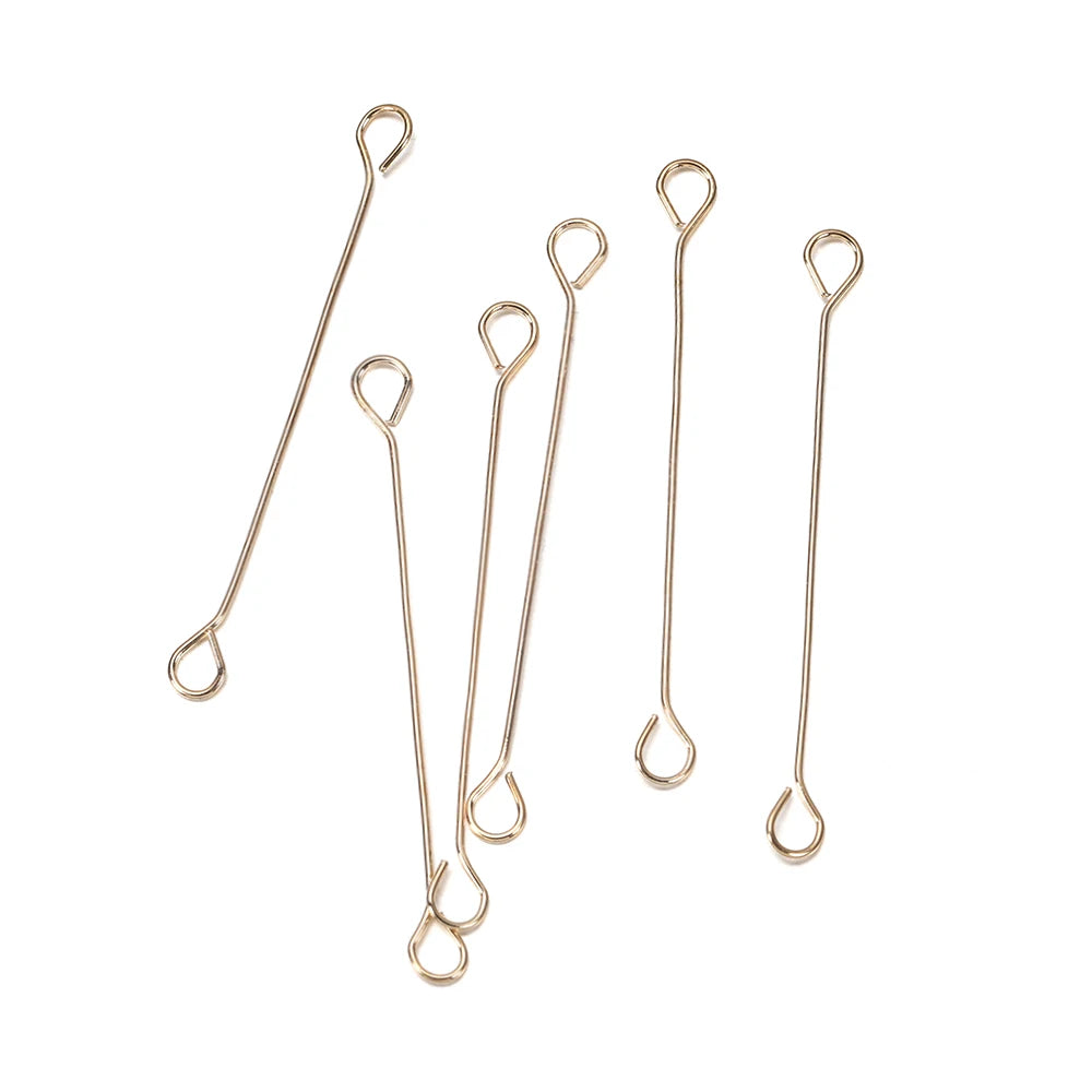 Stainless Steel Double Eye Pin Earrings Set for DIY Jewelry Making and Handcraft Supplies