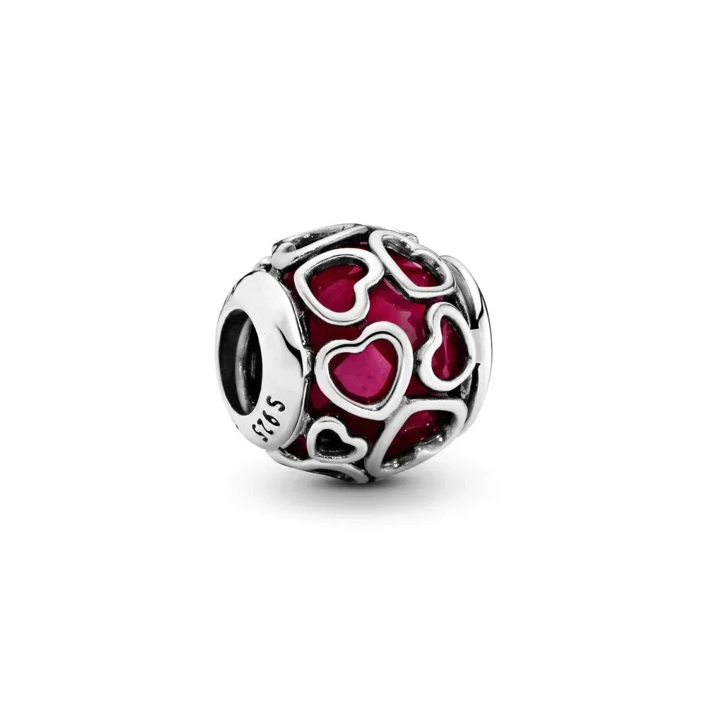 925 Sterling Silver Angel Mom Heart Key Lock Charms Beads for DIY Necklace and Bracelet Jewelry Gift