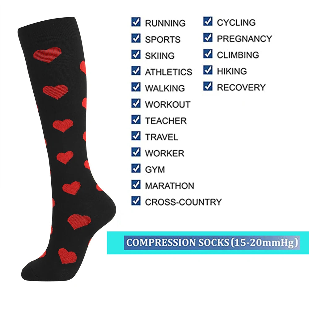 3 Pairs Compression Socks For Women Long Support Nurses