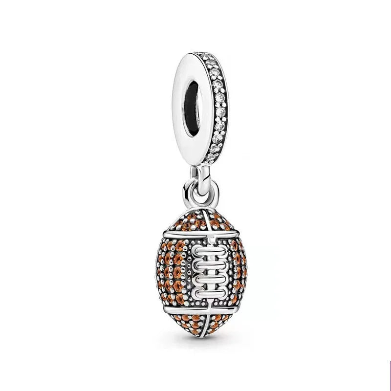 Green Clover Butterfly Honeybee DIY Bead Bracelet Necklace in 925 Sterling Silver with Zircon Accents for Women