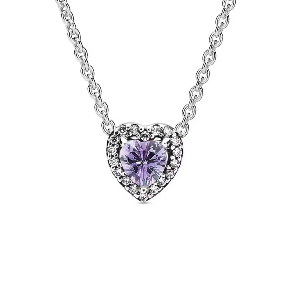 Zircon Love Heart Pendant Necklace Top Rated DIY Jewelry Charm for Women B5482