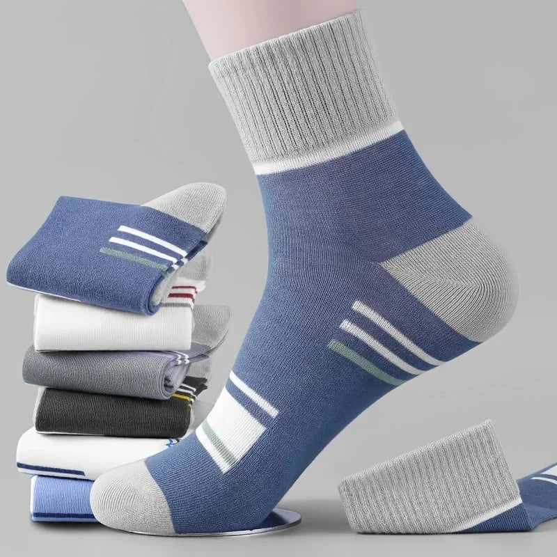Men's Breathable Cotton Ankle Socks Comfortable Summer Low Cut Casual Socks 10 Pack